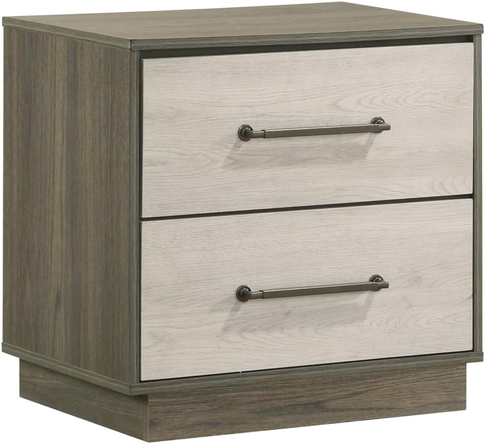 Modern Style 4 Pc Full Bedroom Set Made with Wood in Beige Brown