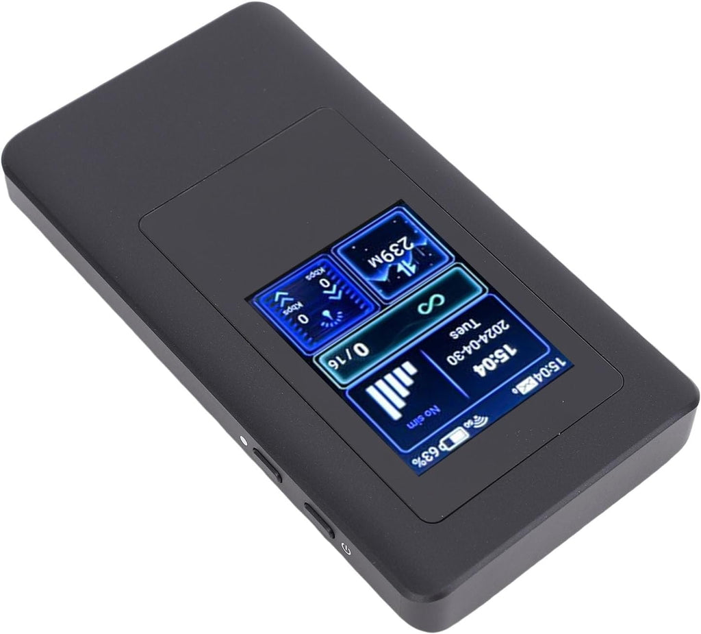 5G Router, 1200Mbps Dual Band Mobile Hotspot with LCD Screen and SIM Card Slot, Portable Travel Router for Home and Travel Supporting 16 Devices