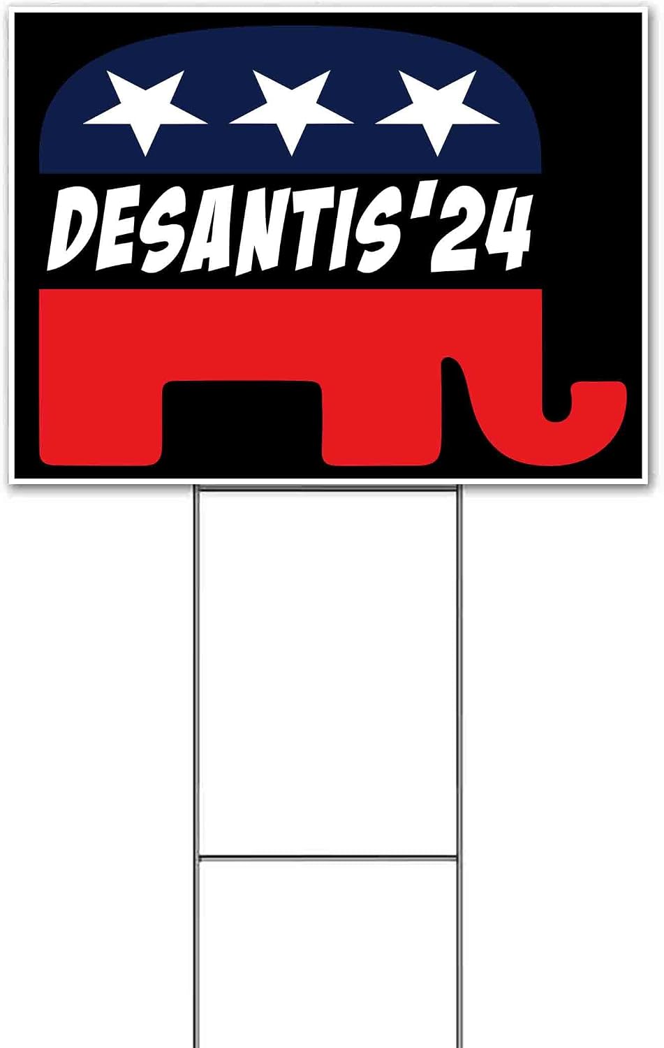 Desantis 2024 (18' x 24') Yard Sign, Quantity Discounts, Multi-Packs, Includes Metal Step Stake, Bandit, New, Advertising, USA | Election, Political, Republican, Vote