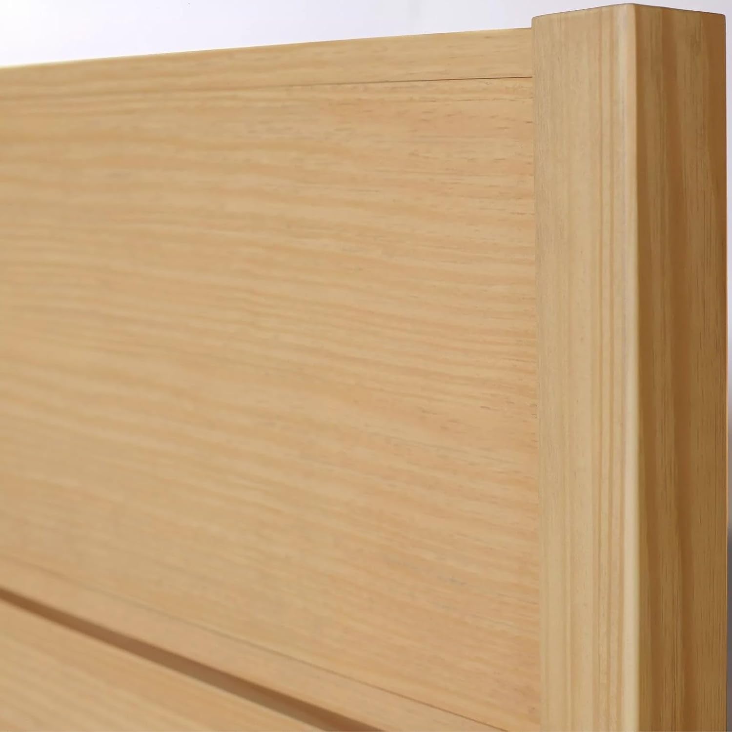 Grain Wood Furniture Mid Century Solid Wood Platform Bed, King Size, Brushed Natural