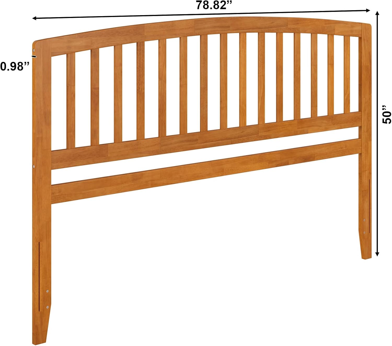 AFI, Richmond Slatted King Solid Wood Headboard, Light Toffee