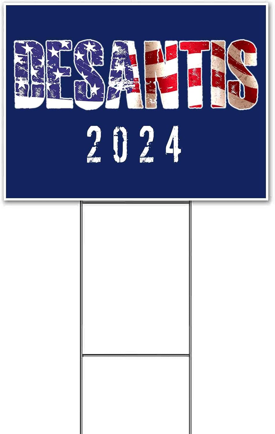 Desantis 2024 (18' x 24') Yard Sign, Quantity Discounts, Multi-Packs, Includes Metal Step Stake, Bandit, New, Advertising, USA | Election, Political, Republican, President, Vote