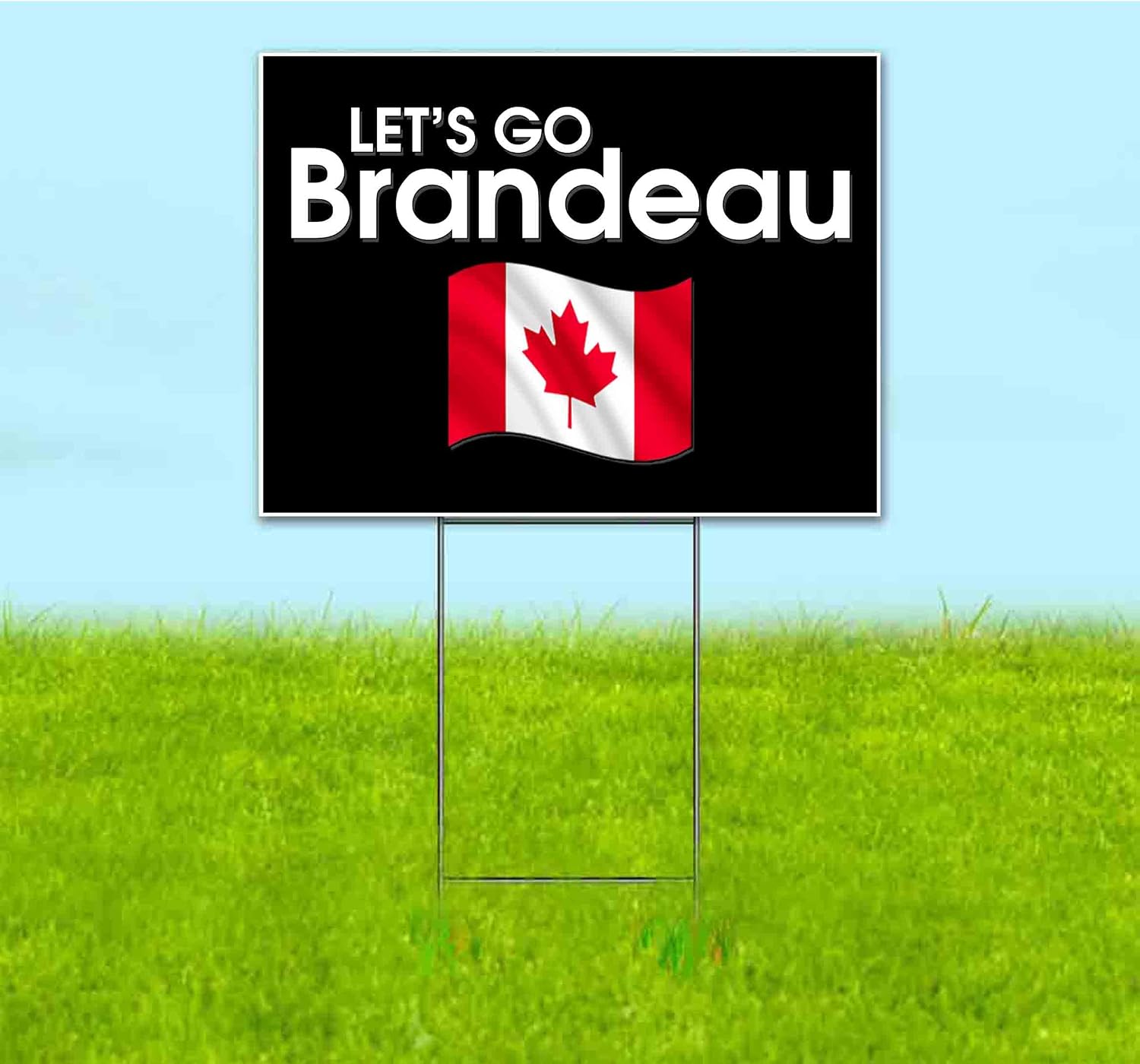 Let's Go Brandeau Flag (18' x 24') Yard Sign, Quantity Discounts, Multi-Packs, Includes Metal Step Stake, Bandit, Lawn Sign, Advertising, USA | Trump, Political, Politics, Republican, Flag