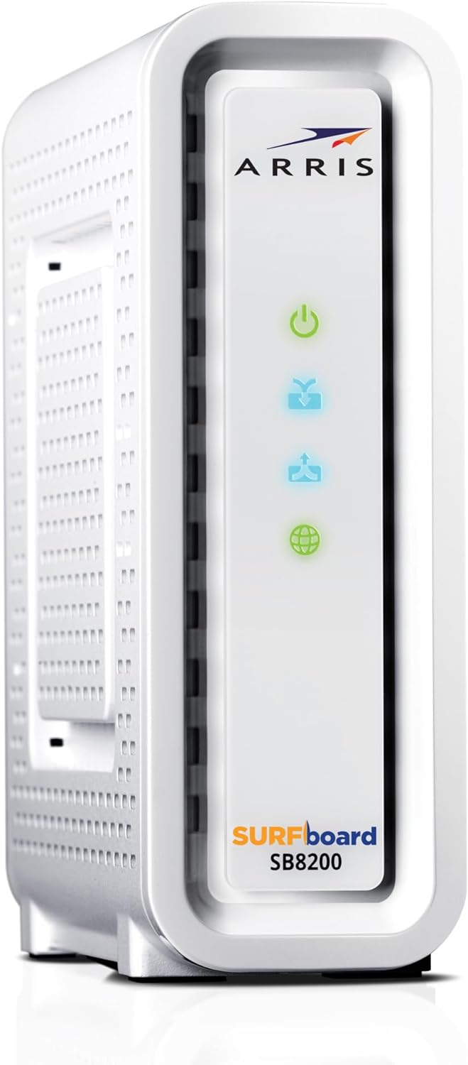 ARRIS Surfboard SB8200 DOCSIS 3.1 Cable Modem, Approved for Comcast Xfinity, Cox & Linksys LGS105: 5-Port Business Desktop Gigabit Ethernet Unmanaged Switch, Computer Network, Wired