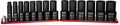 Capri Tools 1/2 in. Drive Shallow and Deep Impact Socket Set, SAE, 9/16 to 1-1/2 in, 28-Piece with Billet Aluminum Socket Rail (CP55000-28SSDR)