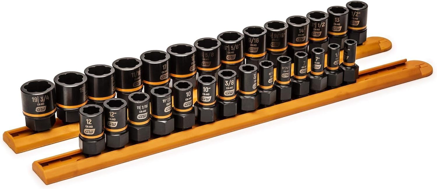 GEARWRENCH 28 Pc. 1/4' & 3/8' Drive Bolt Biter™ Impact Extraction Socket Set - 84784