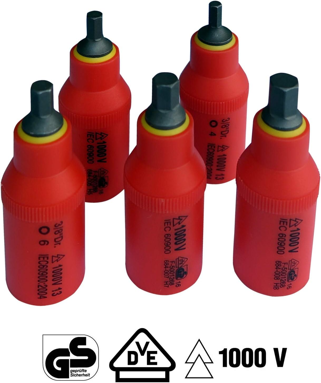1000V Insulated Metric Socket Set | 20 Piece 3/8' Drive | 5 Hex Bits