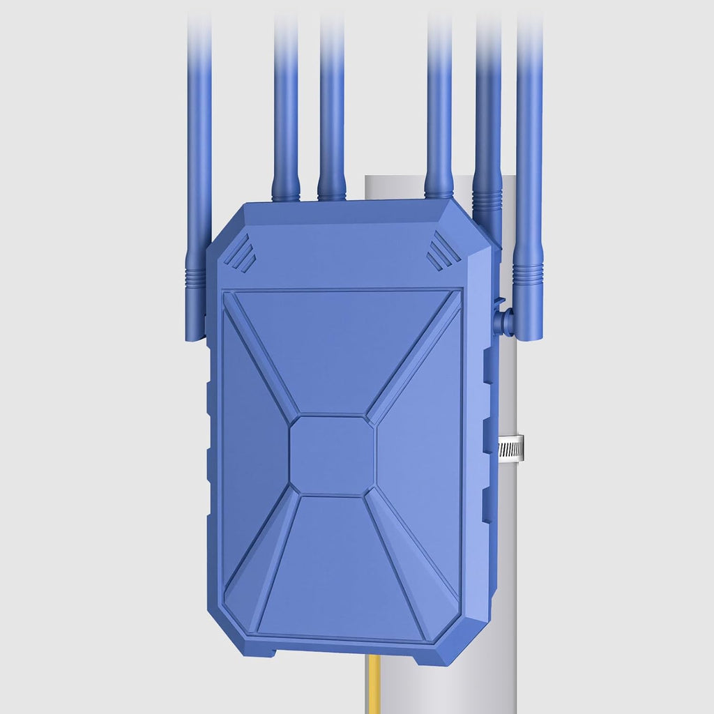 AX1800 Outdoor WiFi 6 Extender, Long Range Outdoor WiFi Extender Signal Booster, Outdoor WiFi Access Point, IP67 Weatherproof, PoE Power Supply, for Starlink, Patio, Camping, Yard, RV