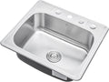 CozyBlock 25 Inch Stainless Steel Topmount Drop in Kitchen/Bar Single Bowl Sink (Sink Only)