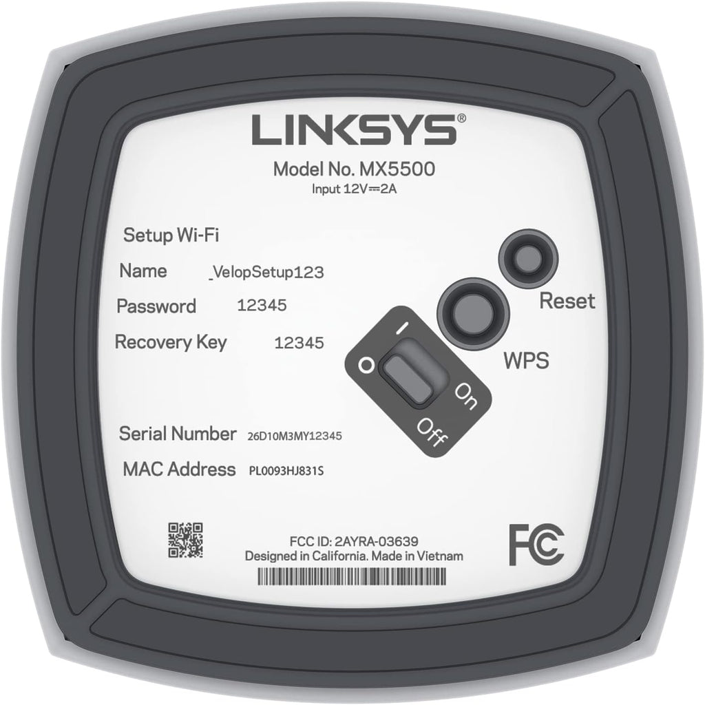 Linksys MX5502 Atlas Pro 6 Wi-Fi 6 Dual-Band Mesh System (2 Pack)