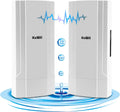 KuWFi Gigabit Wireless Bridge, 1200Mbps WiFi Bridge Point to Point Outdoor, 2.4&5.8G Long Range WiFi Bridge CPE with Panel Antenna Up to 5KM with 48V PoE Power[2-Pack]