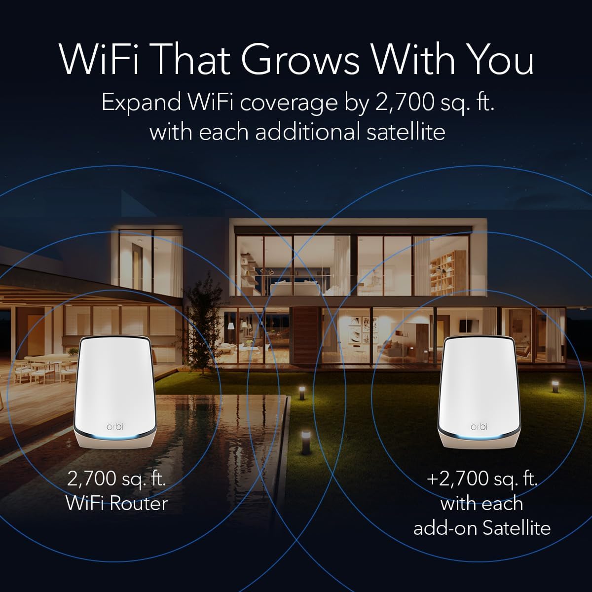 NETGEAR Orbi Tri-Band WiFi 6 Router (RBR860S) - Coverage up to 2,700 sq. ft, 100 Devices -10 Gig Internet Port - AX6000 802.11ax (up to 6Gbps) (Renewed)