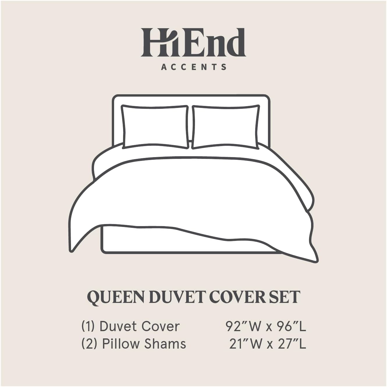 HiEnd Accents Porto Matelassé 3 Piece Duvet Cover Set with Pillow Shams, Queen Size, Cotton Vintage White Textured Modern Boho Chic Casual Luxury Bedding, 1 Comforter Cover, 2 Pillowcases