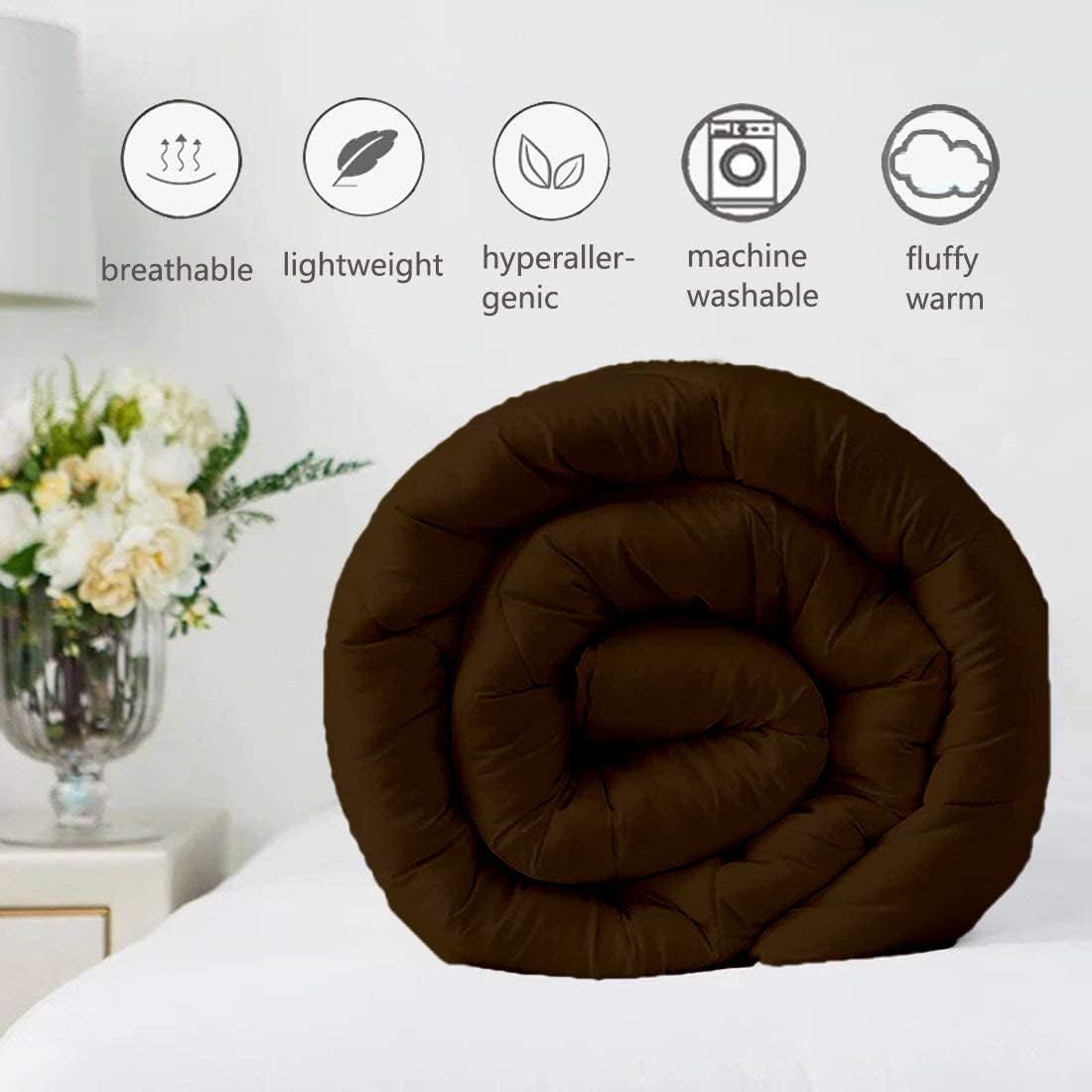 Super Soft 1000-TC All Season Down Alternative Comforter & 2pc Pillow Shams Super King (98' x 108') Inches Decorative Pintuck Comforter 100% Egyptian Cotton 600-GSM Fill & 8-Corner Tabs