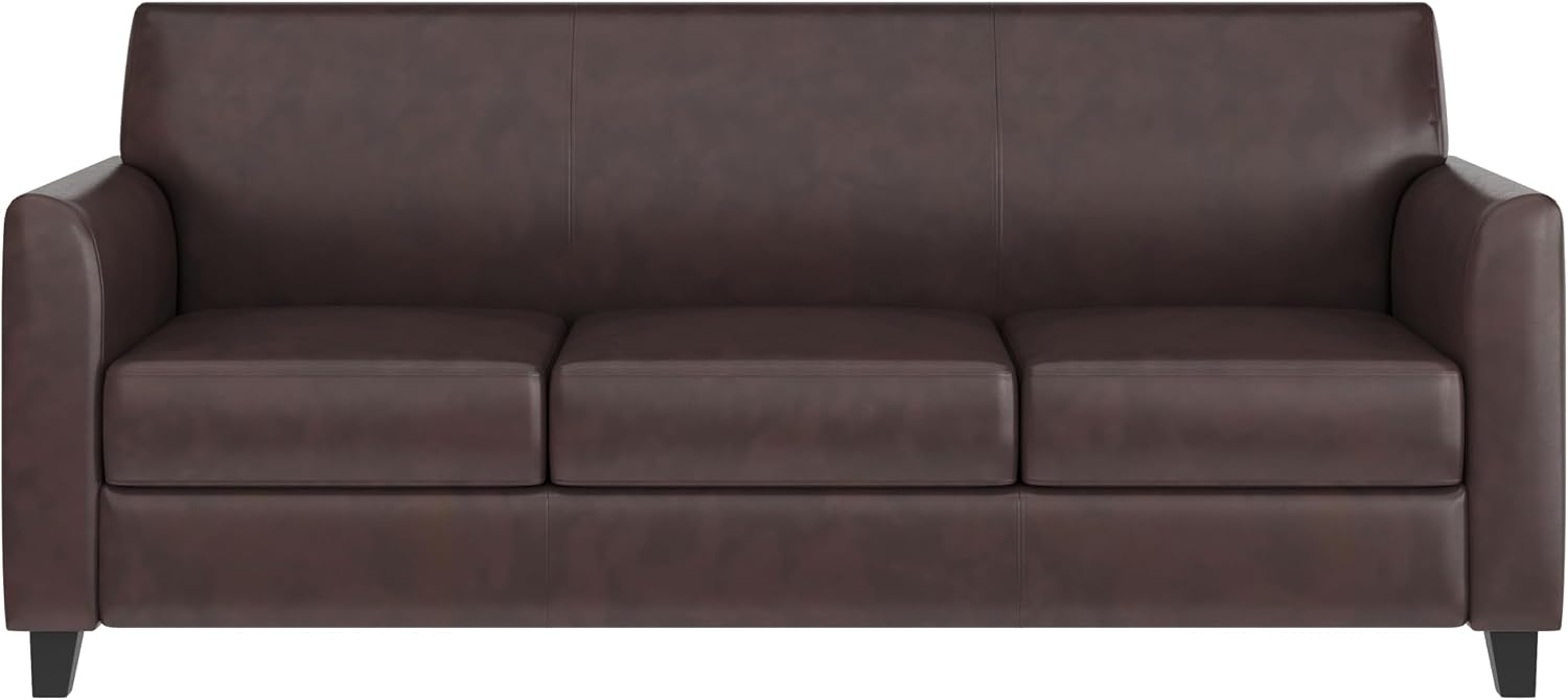 Flash Furniture HERCULES Diplomat Series Brown LeatherSoft Sofa