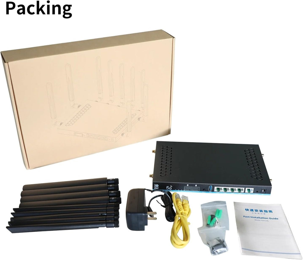 Dual SIM Card 5G Router 2*SIM Wifi6 3000Mbps Openwrt DDR4 1GB 4*LAN USB3.0 5G Modem MU-MIMO 4T4R Antenna WiFi Booster