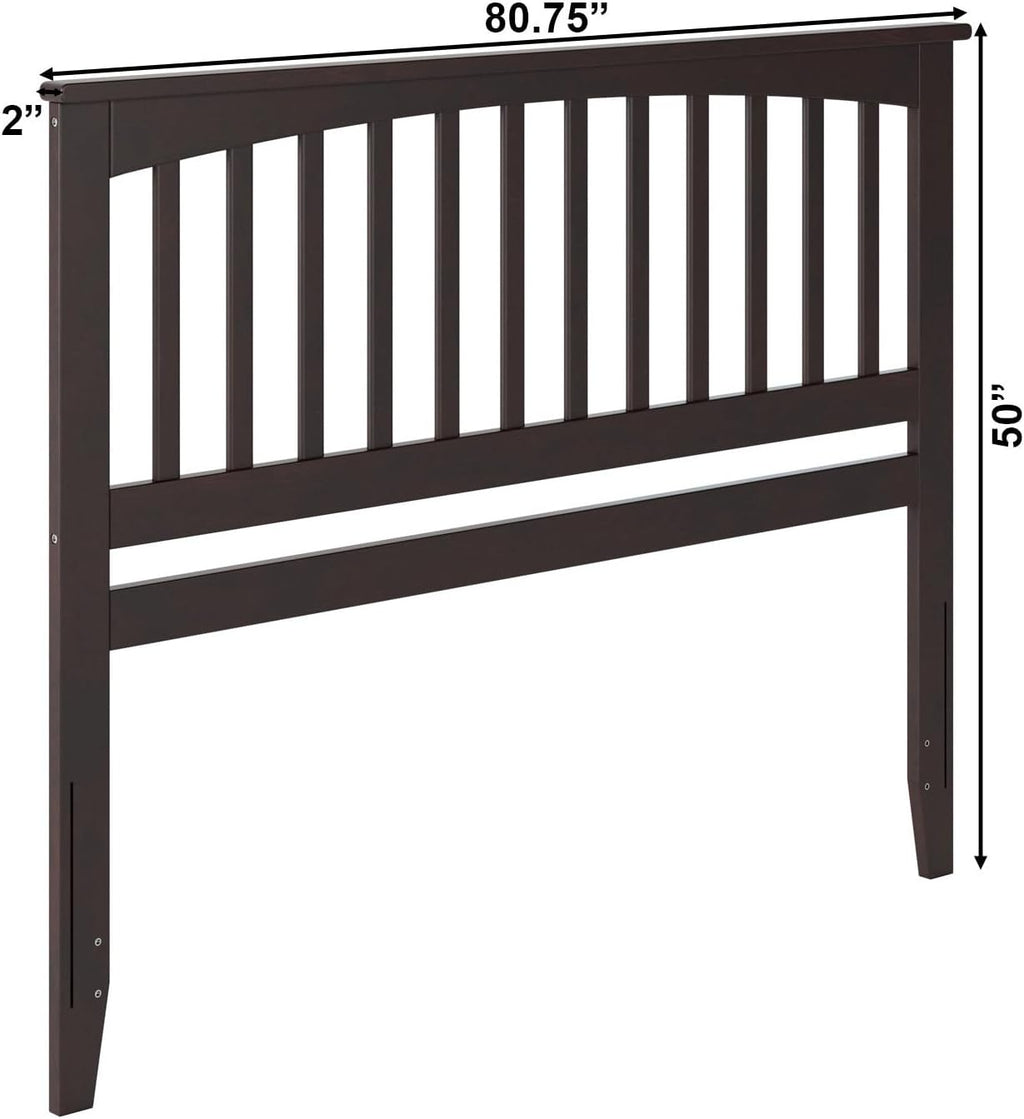 AFI, Mission King Solid Wood Headboard, Espresso