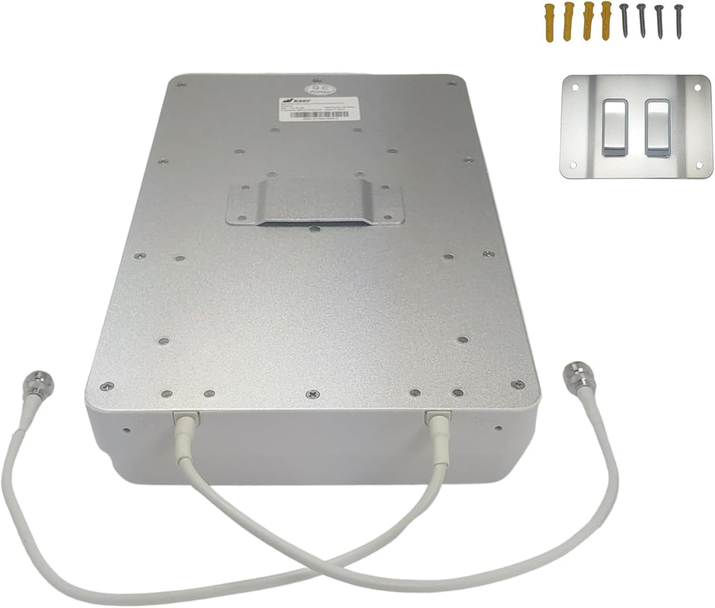 Waveform MIMO Panel Antenna Kit +9 dBi Gain, 600-2700 MHz for 3G, 4G LTE, 5G Modems, Routers, & Cell Boosters TS9, SMA, U.FL Adapters (Wall Mount Kit with 30' Cables + Adapters)