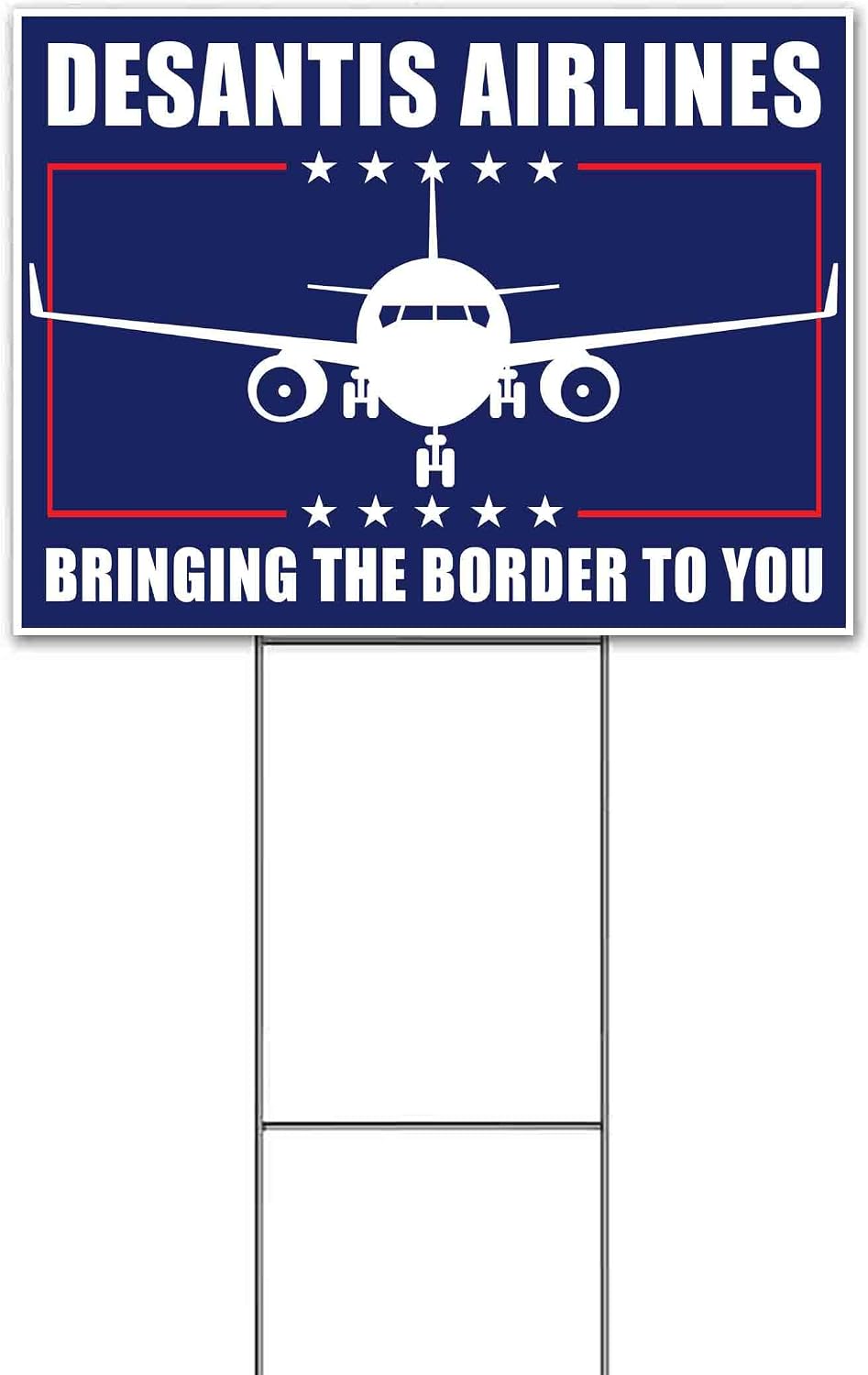Desantis Airlines (18' x 24') Yard Sign, Quantity Discounts, Multi-Packs, Includes Metal Step Stake, Bandit, New, Advertising, USA | Florida, Election, Political, Republican