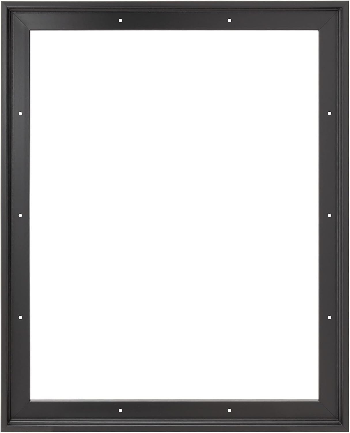 Combo Pack: Floater Frame + 24x40 inch Stretched Canvas for Painting, 1-3/8' Thick Frame + 3/4' Deep Stretched Canvas with 12 oz Primed 100% Cotton Canvas Fabric (Black, 24 x 40 inch)