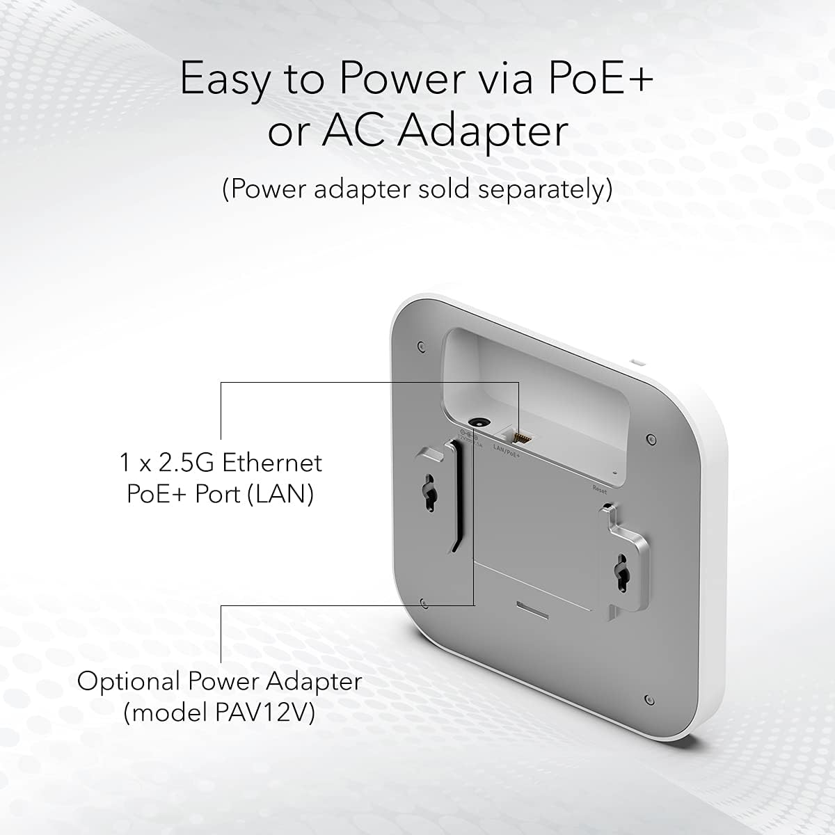 NETGEAR WAX610 Dual-Band WiFi 6 Access Point | GigE, 2.5 GigE | Insight Cloud Management | Cloud Care's 3-Year Warranty SupportPlus Included