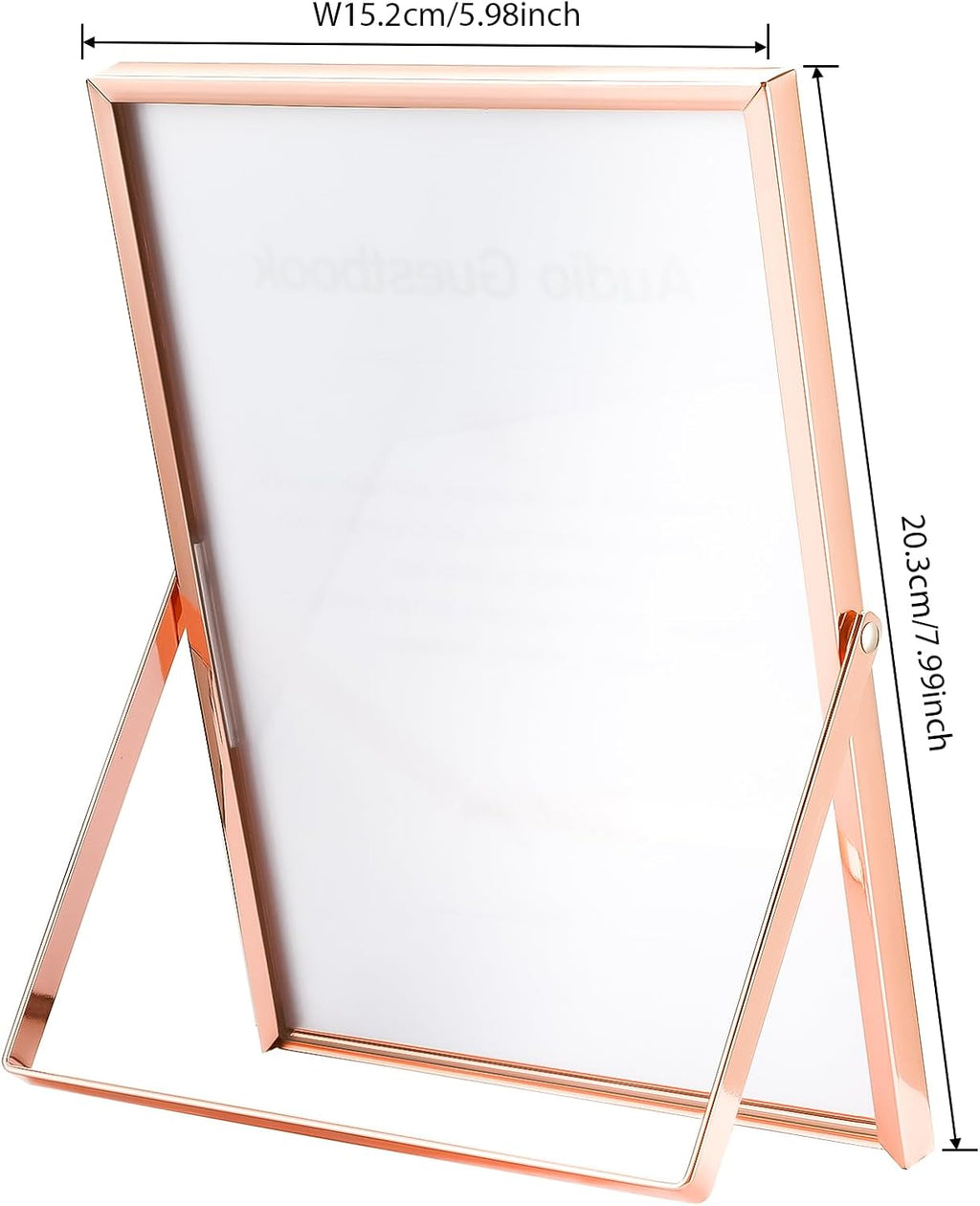 Audio GuestBook for Wedding Fashion with Free RGB LED Sign and Metal Photo Frame, Guest Book Telephone Record Customized Voice Message for Your Wedding Party (Pink)