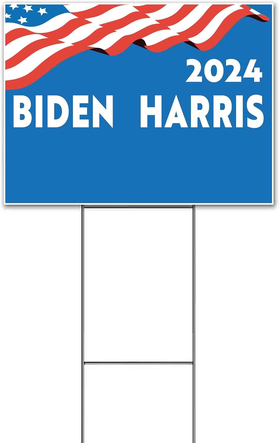 Biden Harris 2024 (18' x 24') Yard Sign, Quantity Discounts, Multi-Packs, Includes Metal Step Stake, Bandit, New, Advertising, USA | Election, Political, Democrat, Vote