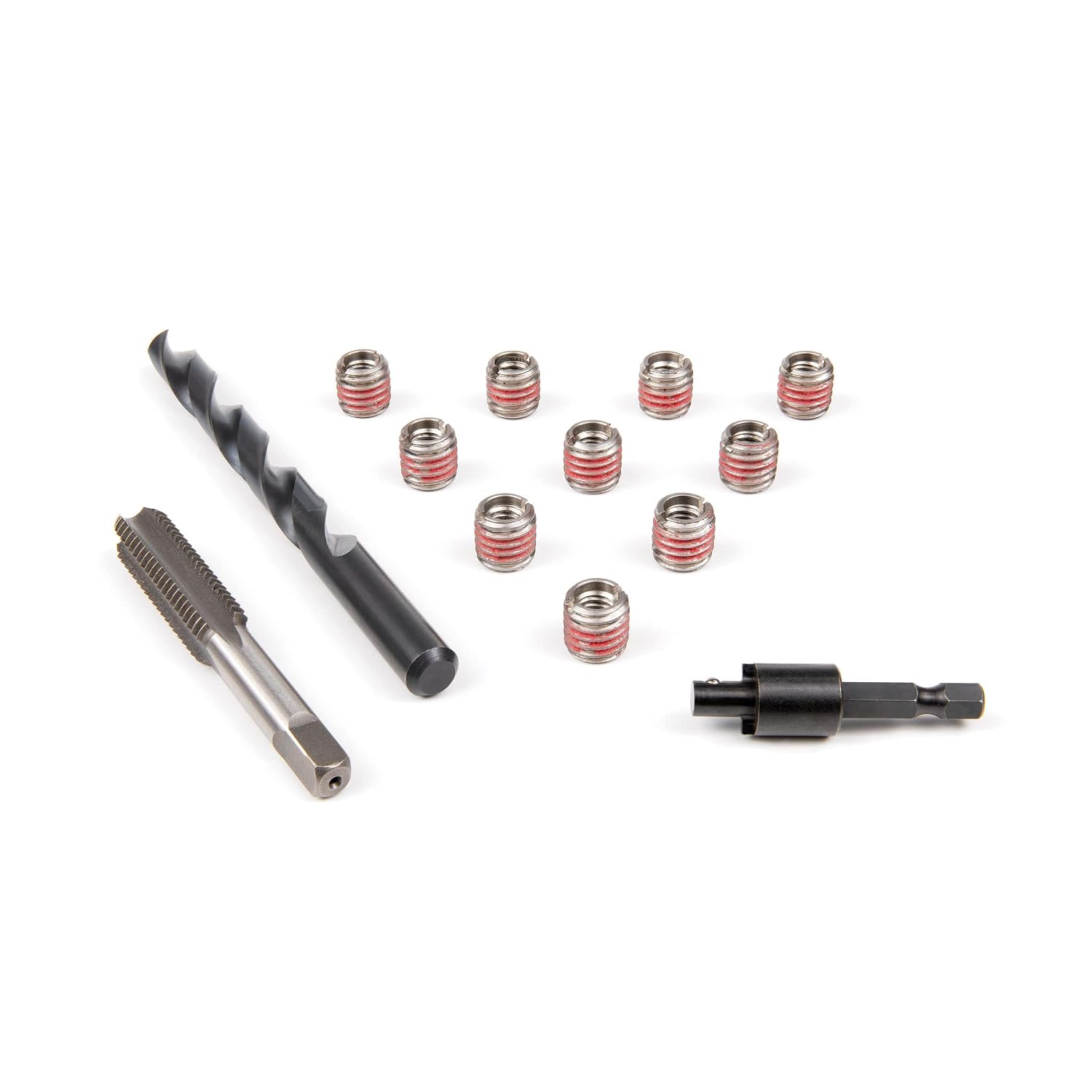 E-Z LOK Metal Thread Repair Kit Tool and Stainless Steel Threaded Inserts Thin Wall 3/8-16 x 1/2-20