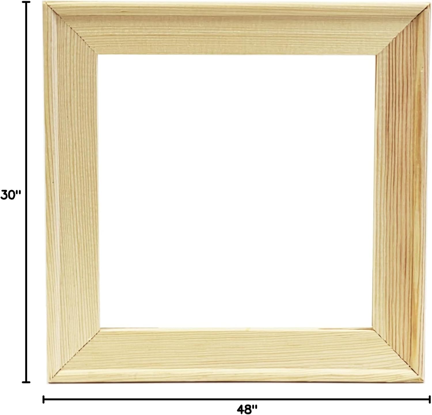 48' 50 PK Bulk Discount 0.75' Canvas Stretcher Bars Wood Frame for Stretching, Oil Paintings, Needlework - Extra Large Custom Size 6-84'