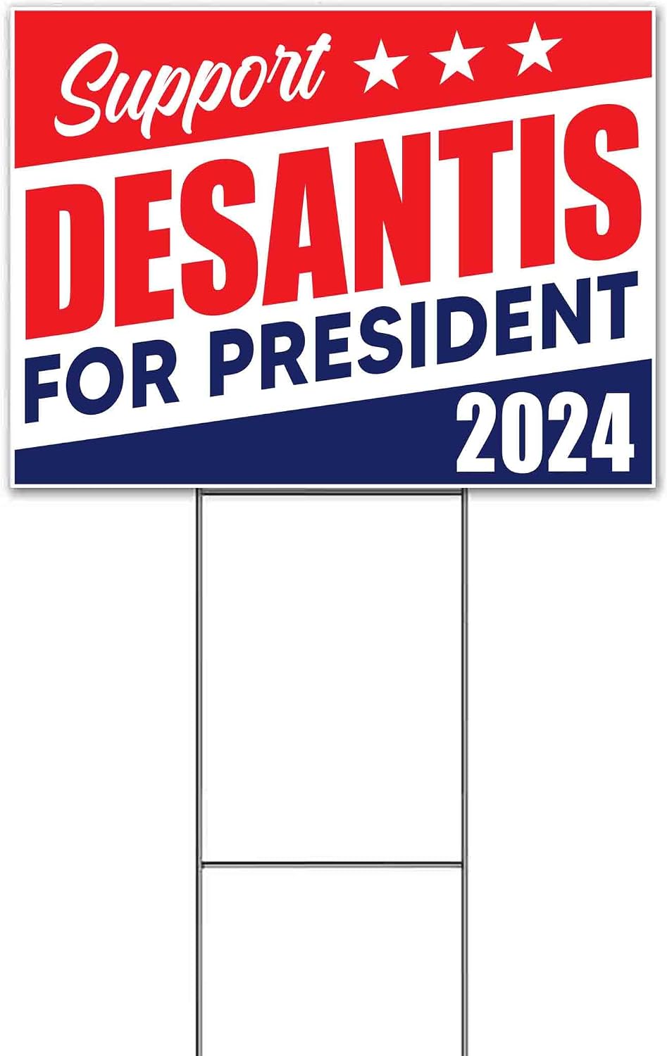 Desantis for President 2024 (18' x 24') Yard Sign, Quantity Discounts, Multi-Packs, Includes Metal Step Stake, Bandit, New, Advertising, USA | Florida, Election, Political, Republican