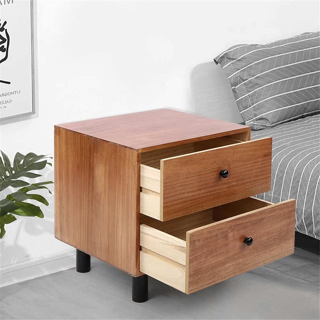 Nightstand 45x38x47cm Bedside Cabinet Table Night Stand Storage Nightstand with Two Drawers for Living Room Bedroom Full of Stars