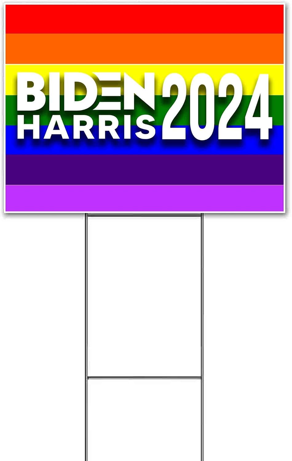 Biden Harris 2024 (18' x 24') Yard Sign, Quantity Discounts, Multi-Packs, includes Metal Step Stake, Bandit, New, Advertising, USA | Election, Political, Democrat, Vote