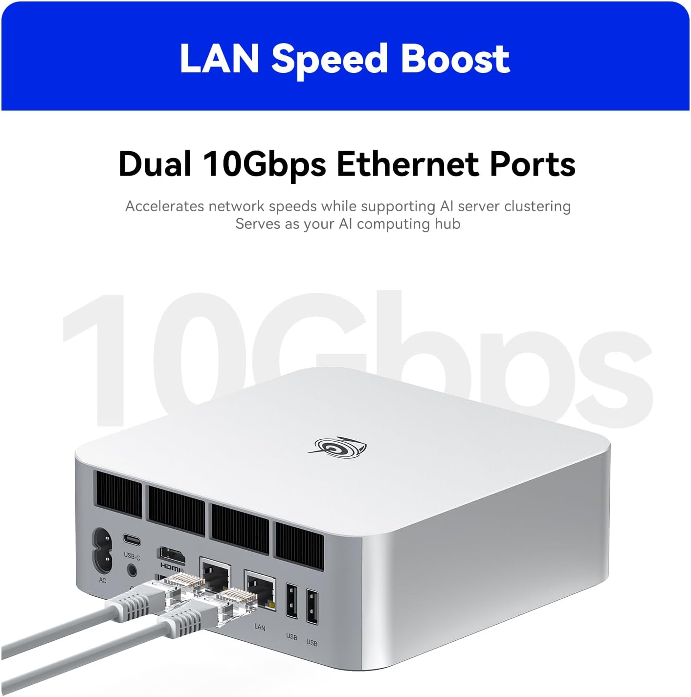 Beelink GTi15 285H Mini PC, Intel Core Ultra 9 285H (16C/16T,Up to 5.4GHz), 96GB DDR5 2TB SSD, Mini Computer Support 10G LAN/Triple Display/WiFi7/BT5.4, Home/Office AI Mini Desktop Computer