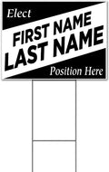 Elect Name Political Position Customizable (18' x 24') Yard Sign, Quantity Discounts, Multi-Packs, Includes Metal Step Stake, Bandit, New, Advertising, USA