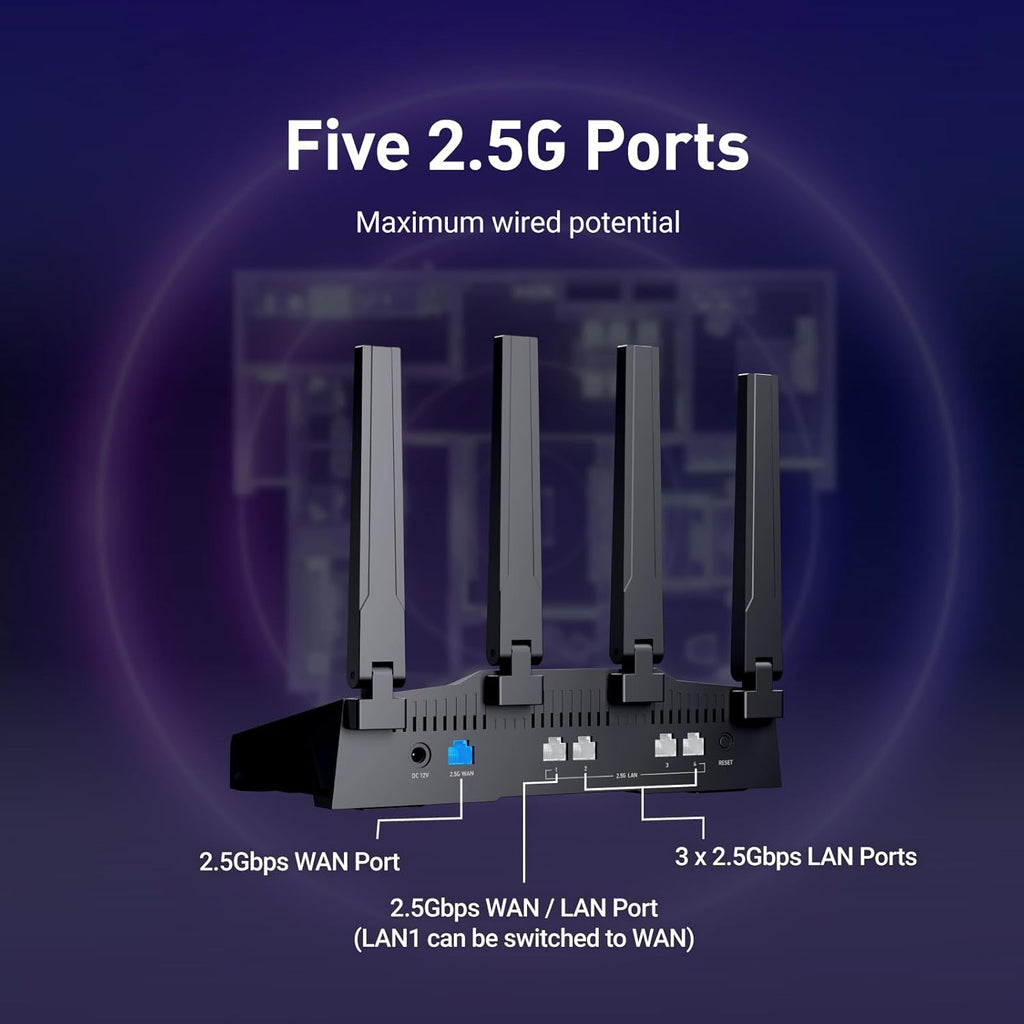 GL.iNet GL-BE9300(Flint 3) Tri-Band WiFi 7 Router & GL.iNet GL-AXT1800(Slate AX) Portable Gigabit Travel Router