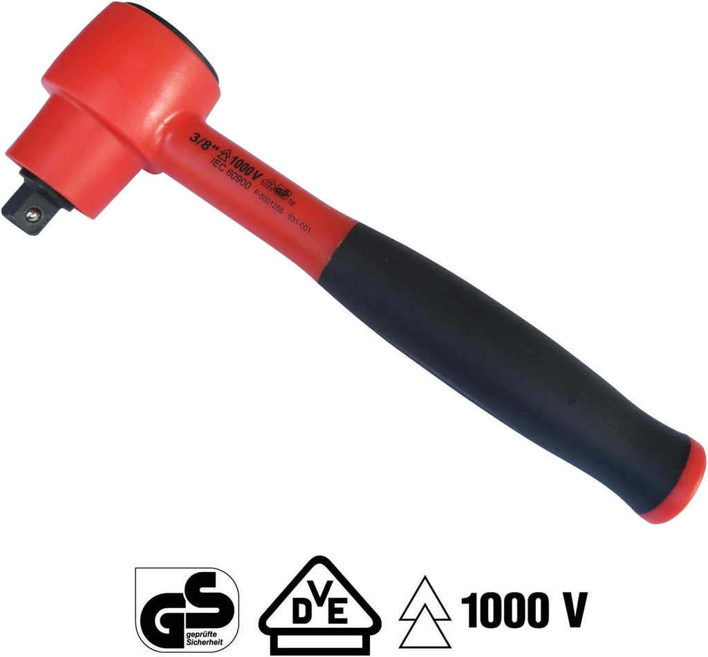 1000V Insulated Metric Socket Set | 20 Piece 3/8' Drive | 5 Hex Bits