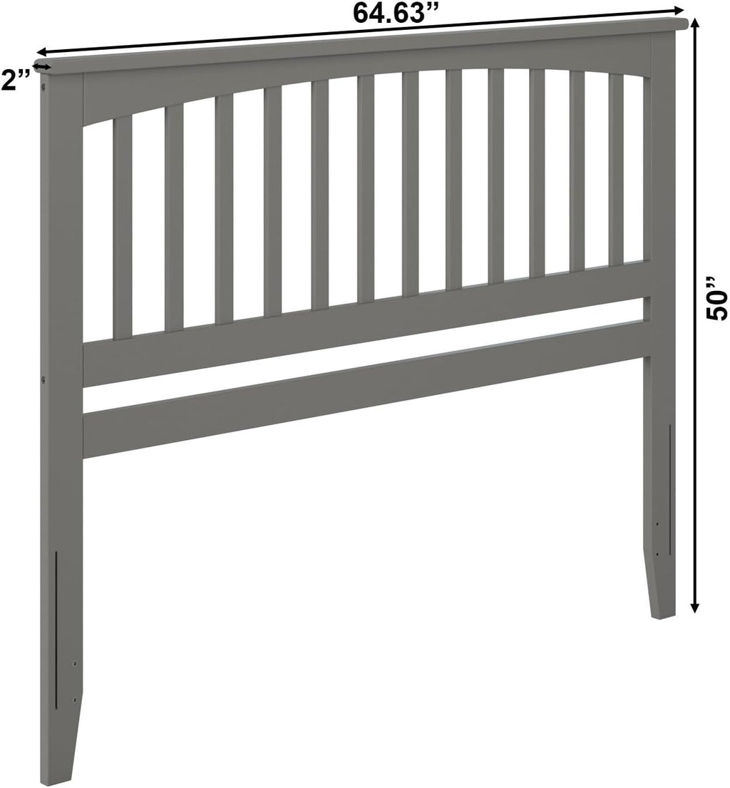 AFI, Mission Queen Solid Wood Headboard, Grey
