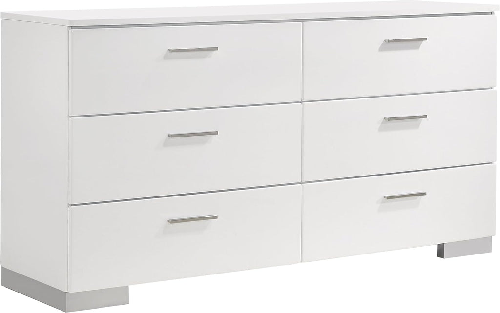 White High Gloss 4 Full Bedroom Set