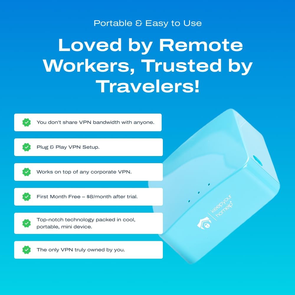 Capri CP-EL128, Server & Travel Router VPN – Secure Home Network Access from Anywhere, Keep Your Home IP Wherever You are, and Enjoy Private, Full VPN Control