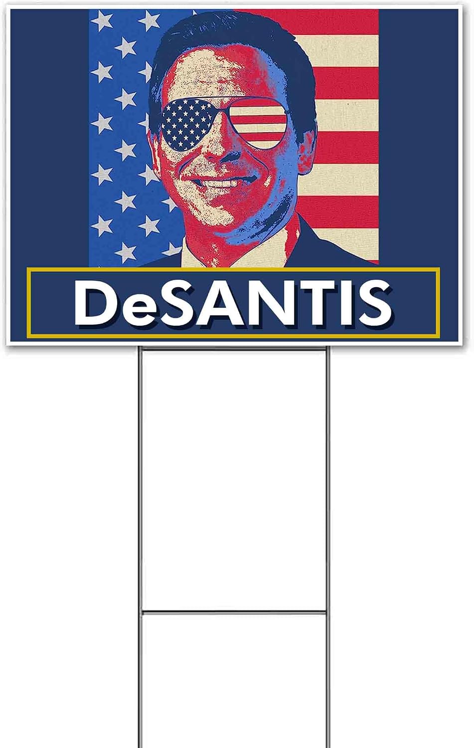 Desantis 2024 (18' x 24') Yard Sign, Quantity Discounts, Multi-Packs, Includes Metal Step Stake, Bandit, New, Advertising, USA | Election, Political, Republican, Vote