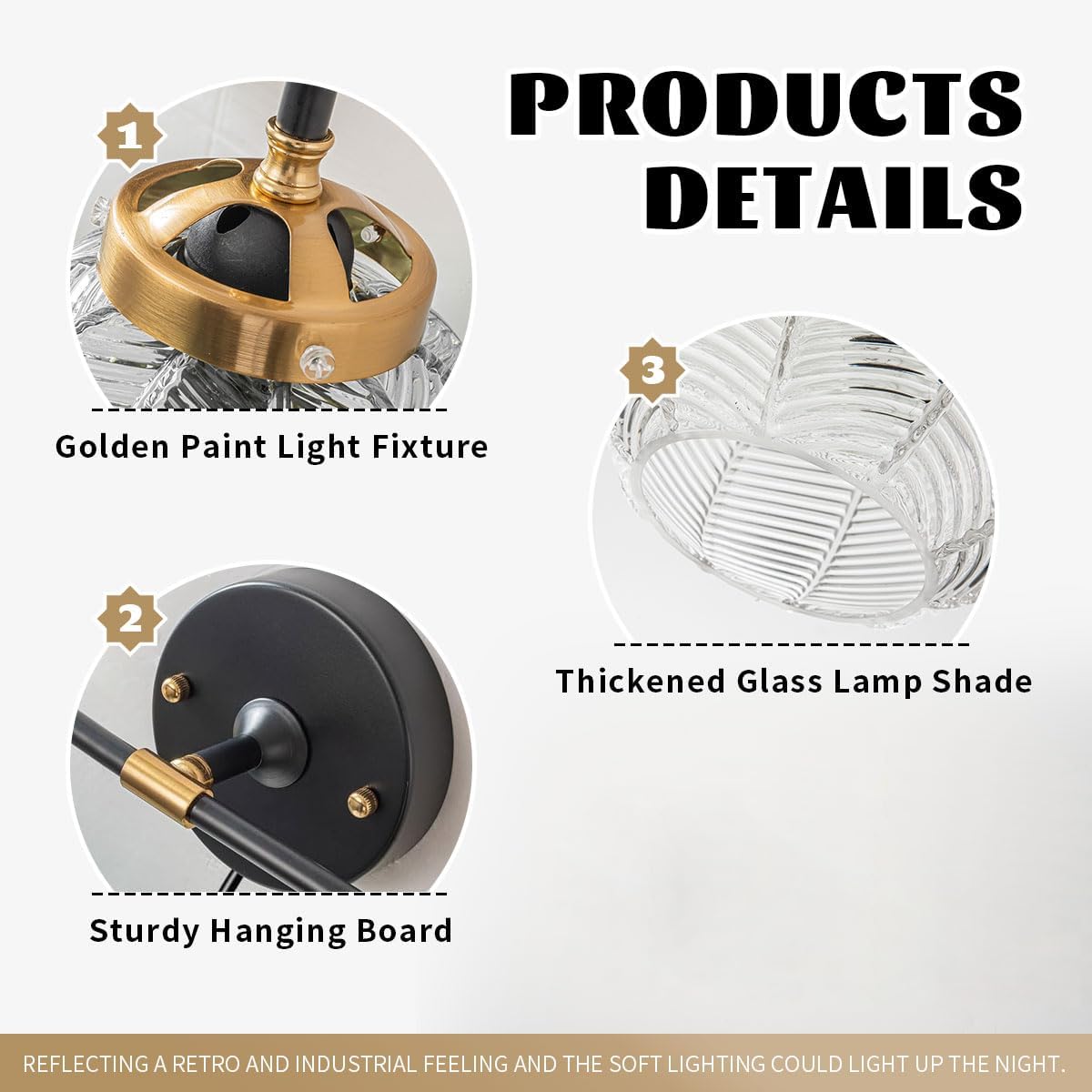 Bathroom Vanity Light Clear Glass Globe Wall Light Fixture Ribbed Glass Shade Mid Century Wall Sconce Lights Fixtures Over Mirror Modern Art Deco Sconces Farmhouse Bathroom Lighting