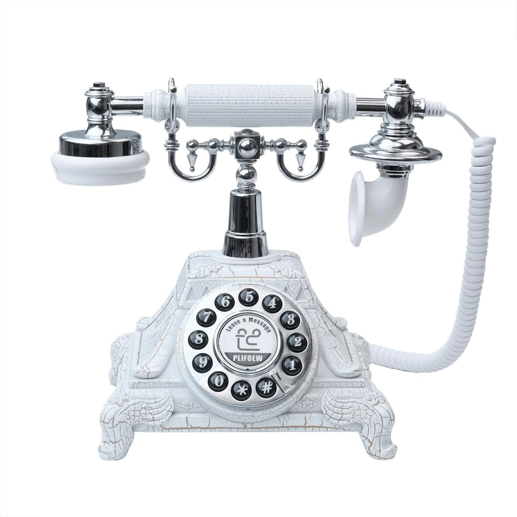 Audio Guest Book Wedding Phone,Audio Guestbook Phone Vintage Style Audio Message Voicemail for Graduation Retirement Party Birthdays Baby Shower Special Occasions (White)