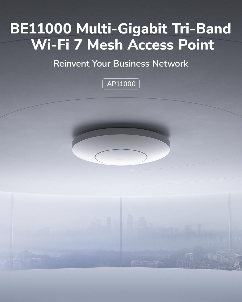 Cudy BE11000 Tri-Band Wi-Fi 7 Wireless Access Point, WiFi AP, 1 x 10GB SFP+ Port, 2.5G PoE-in, Cudy APP Control and Mesh, PoE/DC Powered, AP11000