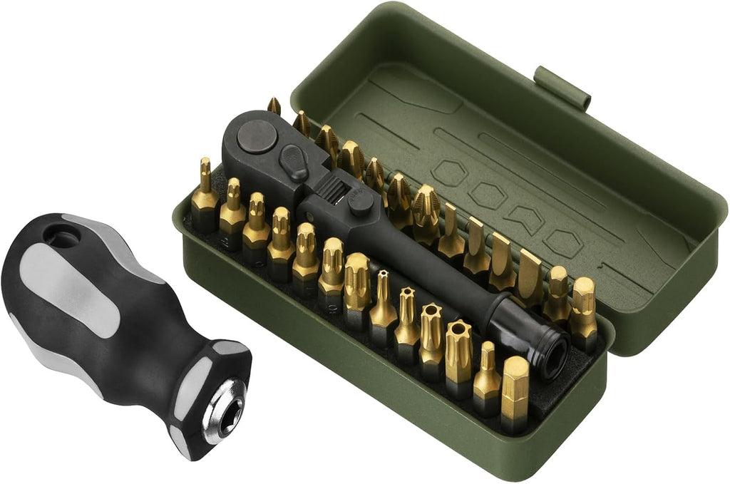 KESI Tool 77-Piece Torx bit Set Fully Armed Set with Waterproof Camera Hard Protective Case with 29-Piece 1/4' Multi Function Bits Set & 13-Piece 1/4' Spline Set & 35-Piece Precision Bits Set (Black)