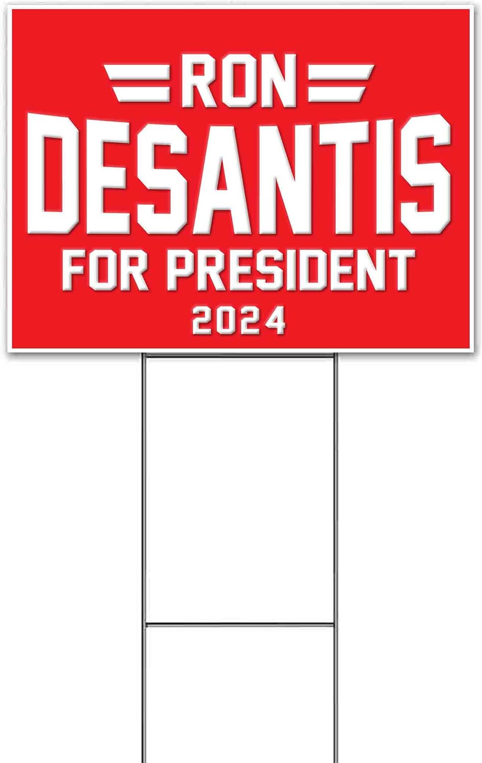 Ron Desantis for President (18' x 24') Yard Sign, Quantity Discounts, Multi-Packs, Includes Metal Step Stake, Bandit, New, Advertising, USA | Florida, Election, Political, Republican
