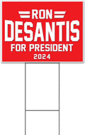 Ron Desantis for President (18' x 24') Yard Sign, Quantity Discounts, Multi-Packs, Includes Metal Step Stake, Bandit, New, Advertising, USA | Florida, Election, Political, Republican