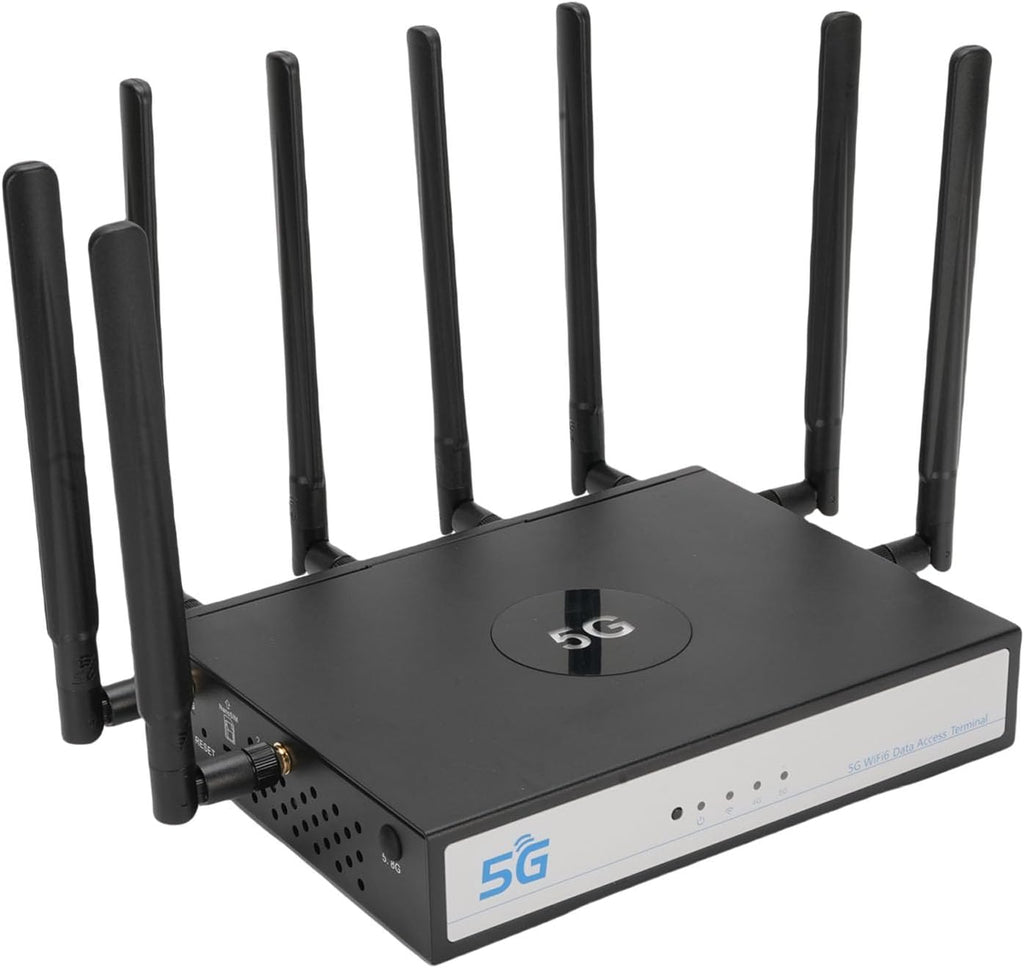 EBTOOLS WiFi 6 CPE Router, 5G NR SA NSA Modem 4.67Gbps Ultra Fast Speed, 4x4 MU MIMO OFDMA Technology for 100 Devices, with SIM Card Slot WAN LAN Ports, for Gaming Video Conferencing (US)