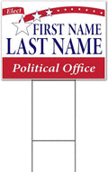Elect Name Political Office Customizable (18' x 24') Yard Sign, Quantity Discounts, Multi-Packs, Includes Metal Step Stake, Bandit, New, Advertising, USA
