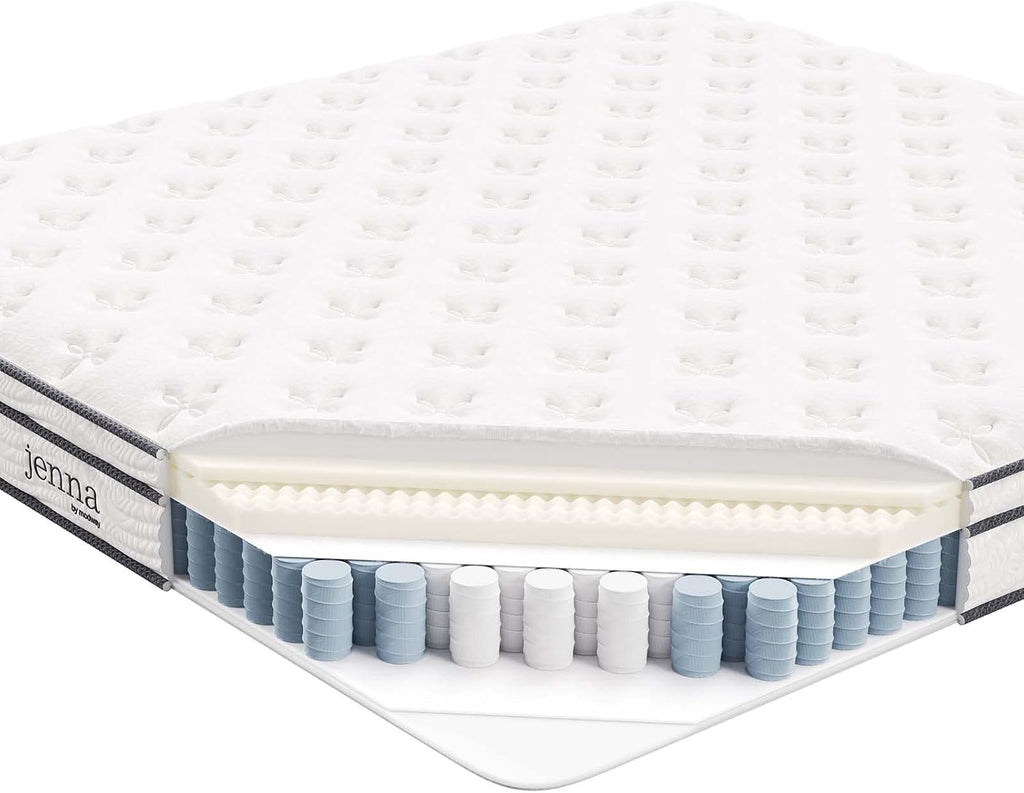Modway Jenna 8' Innerspring and Memory Foam King Mattress With Individually Encased Coils