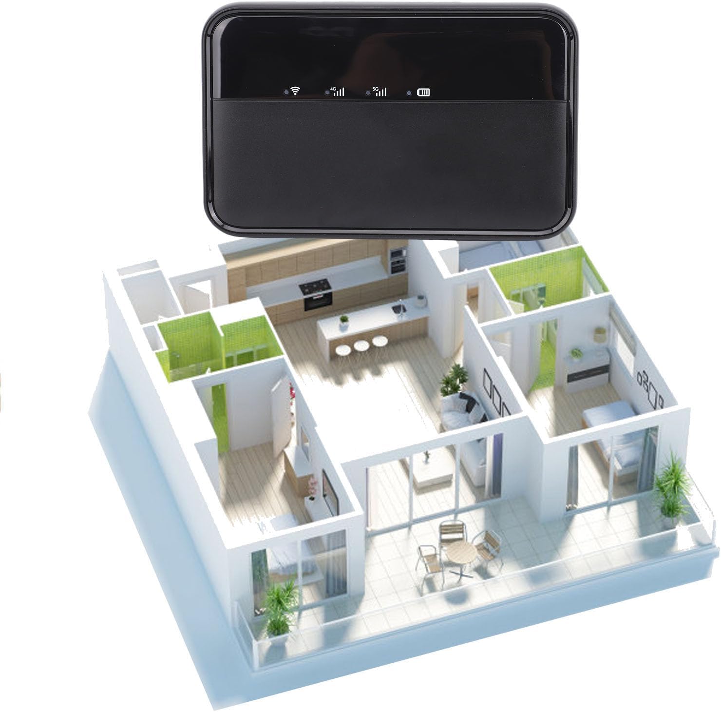 LICAEVEY 5G Mobile Hotspots Portable WiFi, Router with SIM Card Slot, 900mbps 5G Modem Wireless Router with 10000mah Battery, Supports 16 Connected Devices